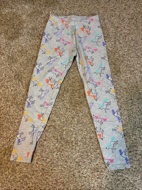 Cat & Jack Grey Leggings with Multicolor Unicorns